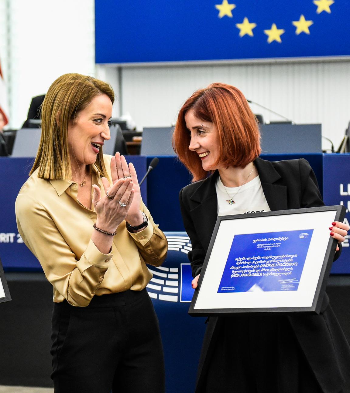 Verleihung des Sacharow-Preis im EU-Parlament, Straßburg.