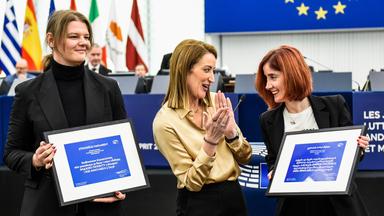 Verleihung des Sacharow-Preis im EU-Parlament, Straßburg.