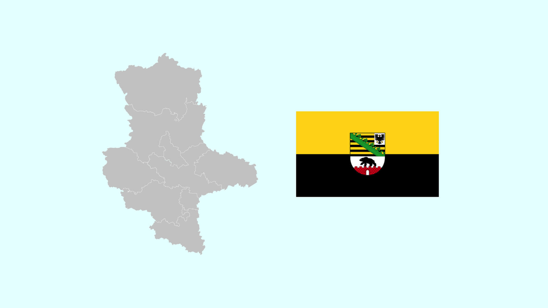 Wahlkreise und Flagge von Sachsen-Anhalt