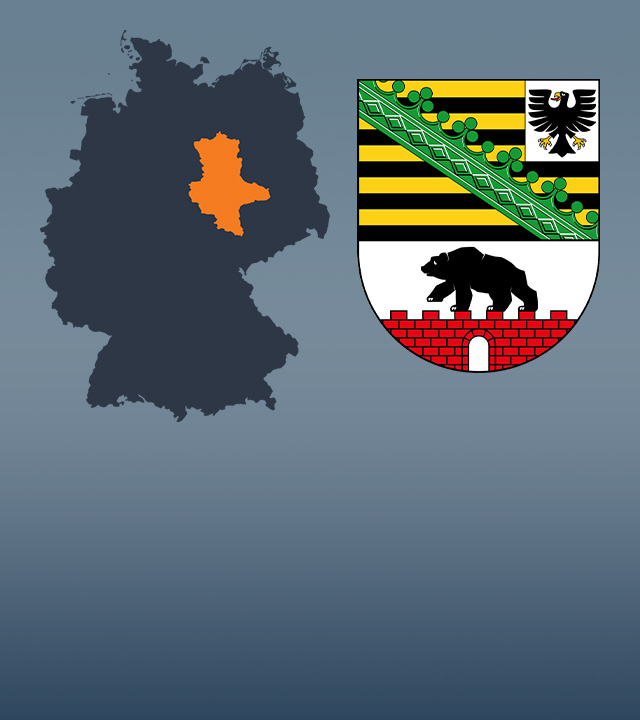 Wahlkreise und Flagge von Sachsen-Anhalt