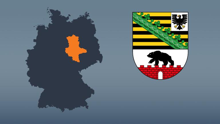 Wahlkreise und Flagge von Sachsen-Anhalt