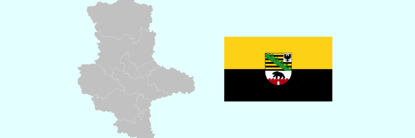 Wahlkreise und Flagge von Sachsen-Anhalt