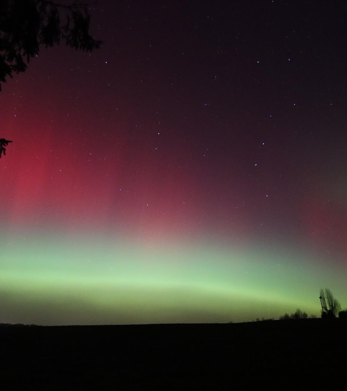 Polarlichter über Sachsen