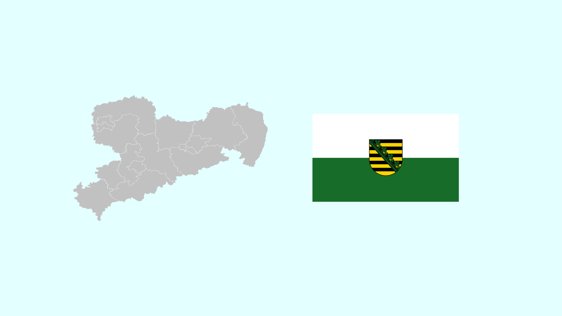 Wahlkreise und Flagge von Sachsen