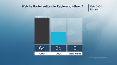 Sachsen: Welche Partei sollte die Regierung führen?, Grafik