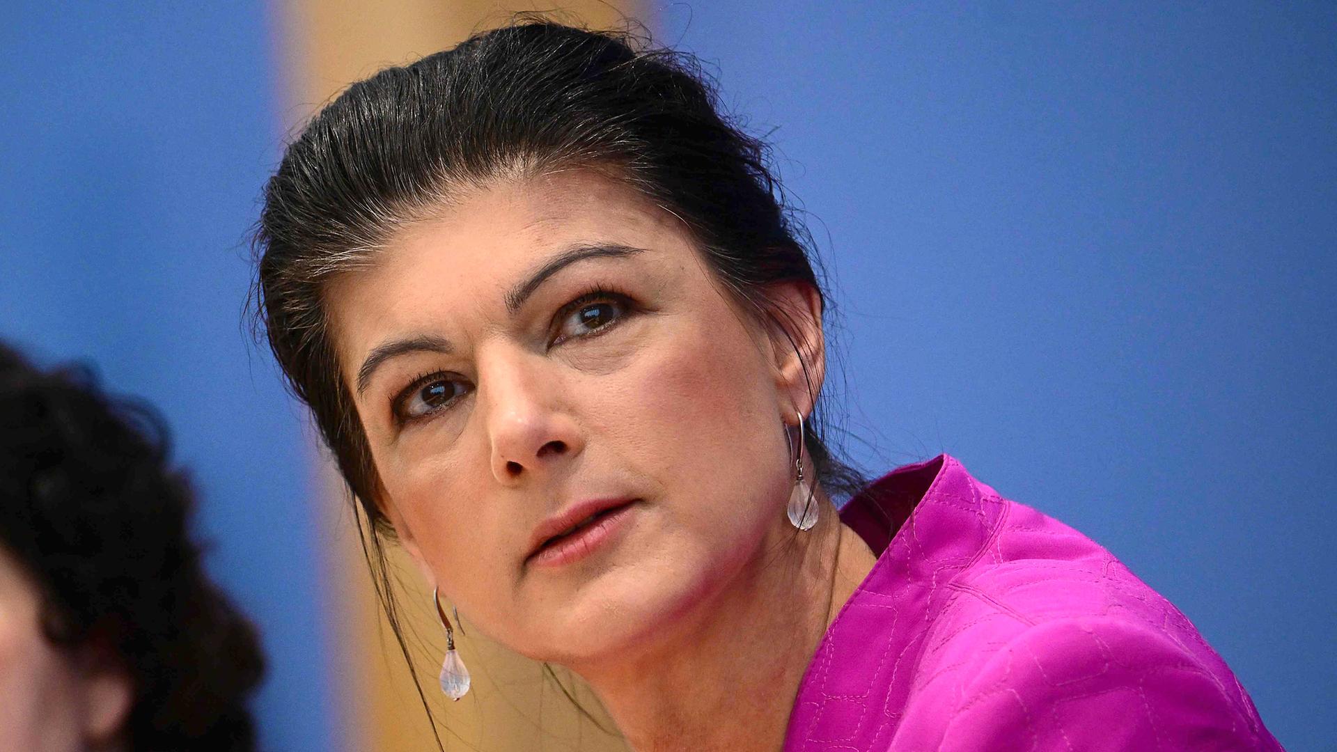 Sahra Wagenknecht bei der Bundespressenkonferenz in Berlin, aufgenommen am 24.02.2025