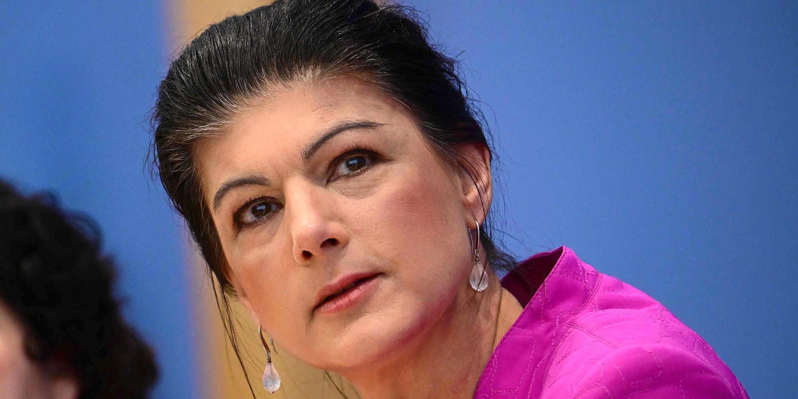 Sahra Wagenknecht bei der Bundespressenkonferenz in Berlin, aufgenommen am 24.02.2025