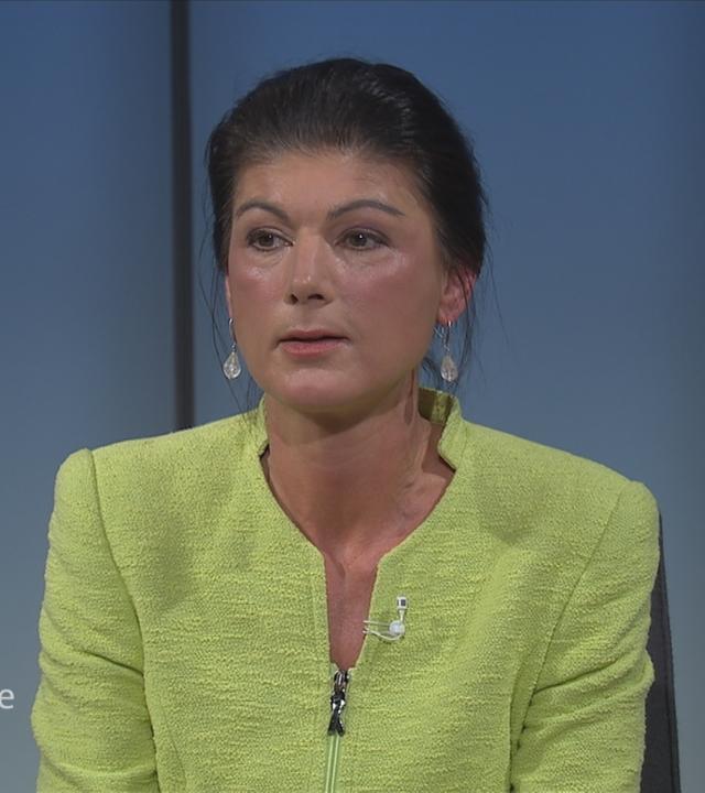 Sahra Wagenknecht in der ZDF-Wahlsendung Schlussrunde