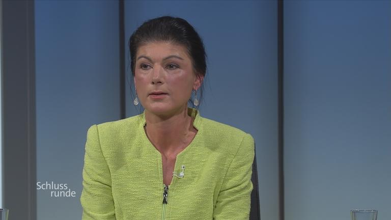 Sahra Wagenknecht in der ZDF-Wahlsendung Schlussrunde