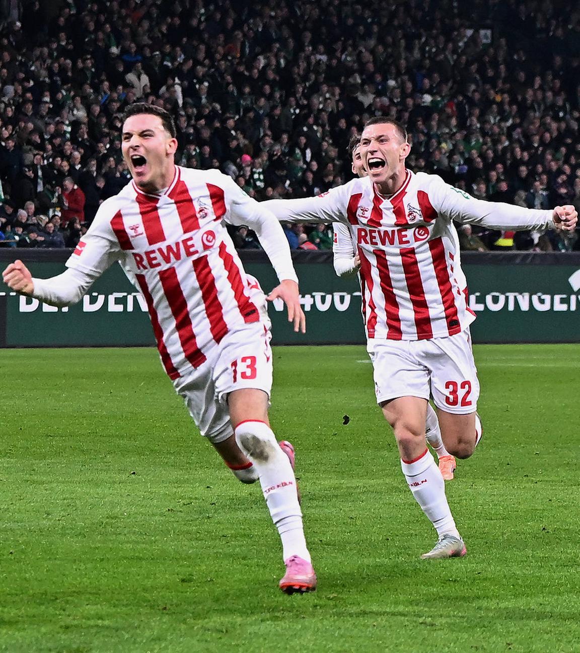 Said El Mala jubelt nach seinem Treffer zum 1:1 gegen Werder Bremen 