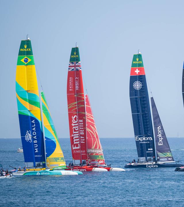 Die Teams in Aktion beim Sail Grand Prix in Valencia