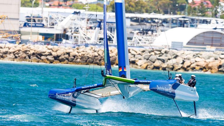 Germany by Deutsche Bank StephenxBlackberry an Tag zwei beim 2026 Oracle Perth Sail Grand Prix am 17. Januar 2026 in Australien.