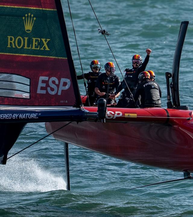 Das spanische SailGP-Team Los Gallos.