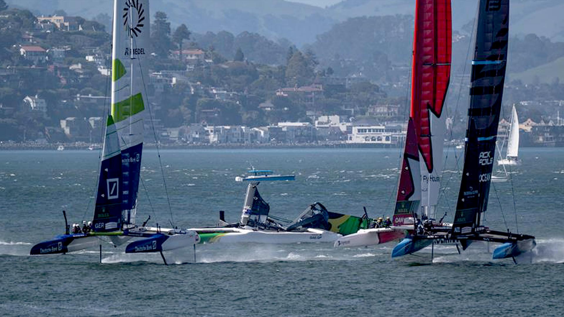 SailGP-San Francisco - Flügelbruch australische Yacht