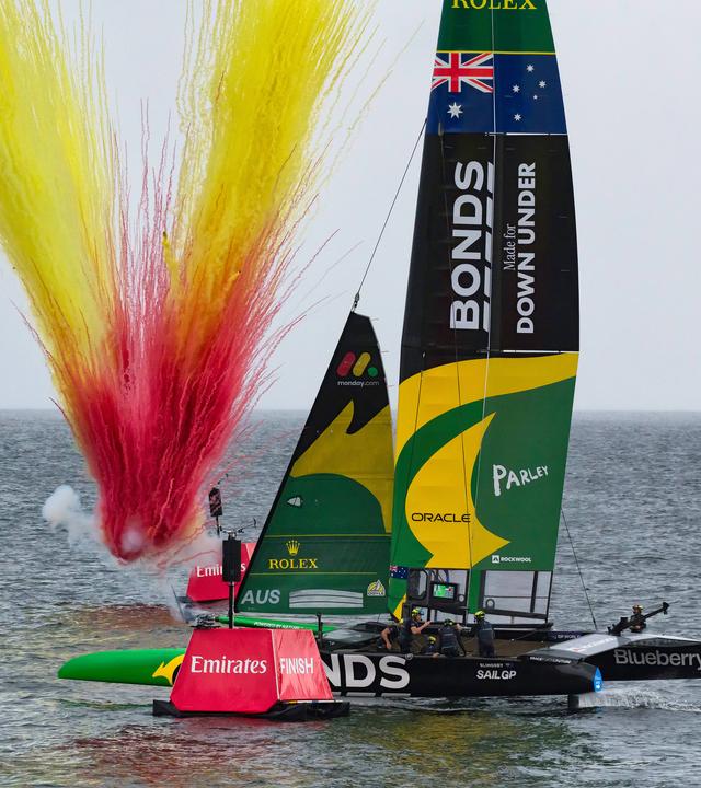 SailGP Sassnitz 2026, zweiter Renntag und Finalrennen: Feuerwerk für Sieger-Team Australia