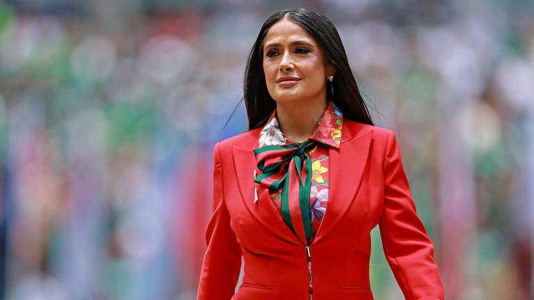Selma Hayek im Mexico City Stadion währen der FIFA Fußball-Weltmeisterschaft am 11.06.2026.