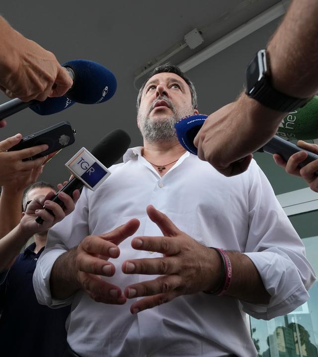 Matteo Salvini im Interview mit mehreren Nachrichtenagenturen.