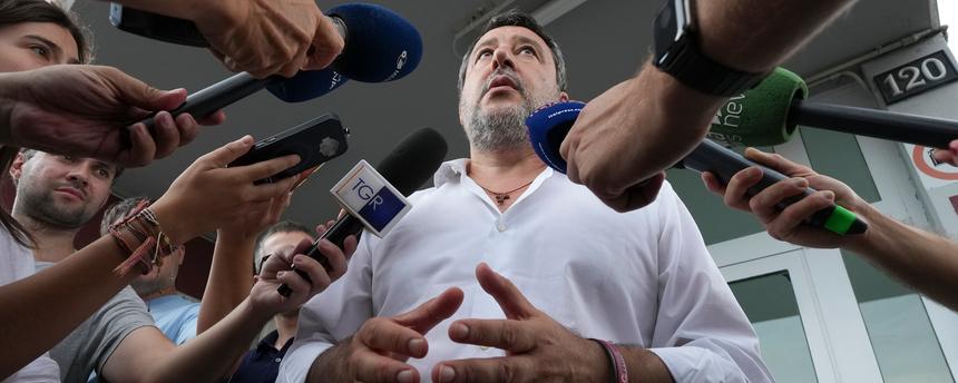 Matteo Salvini im Interview mit mehreren Nachrichtenagenturen.
