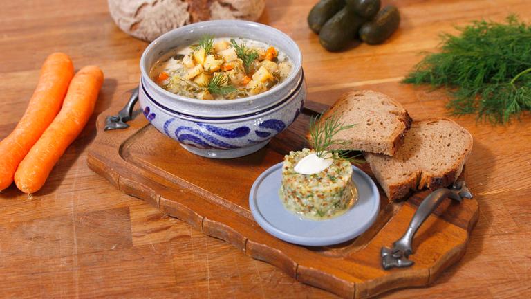 Polnische Salzgurkensuppe - Zopa Ogorkow