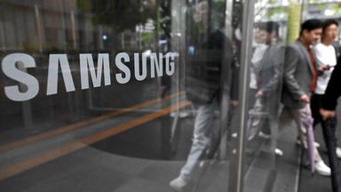 Das Logo von Samsung Electronics ist am 20. Mai 2026 auf einer Samsung Electronics