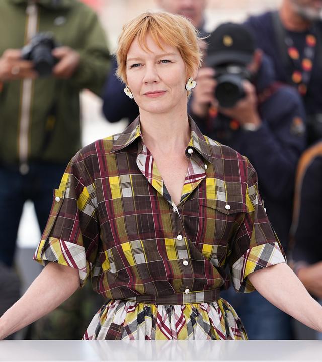 Schauspielerin Sandra Hüller posiert für Fotografen beim Fototermin für den Film "Vaterland" während der 79. Internationalen Filmfestspiele im französischen Cannes am 15.05.2026.