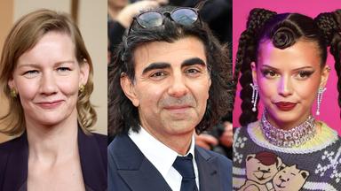 Bildmontage von Dreien der prominenten Unterzeichner (v.l.): Schauspielerin Sandra Hüller, Regisseur Fatih Akin, Sängerin Nina Chuba