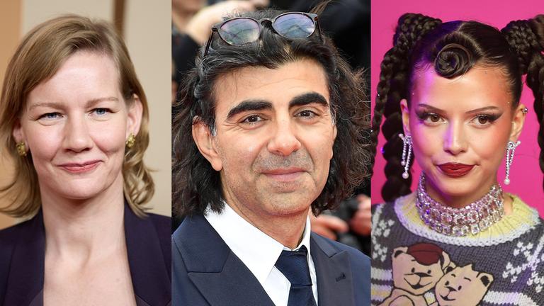 Bildmontage von Dreien der prominenten Unterzeichner (v.l.): Schauspielerin Sandra Hüller, Regisseur Fatih Akin, Sängerin Nina Chuba