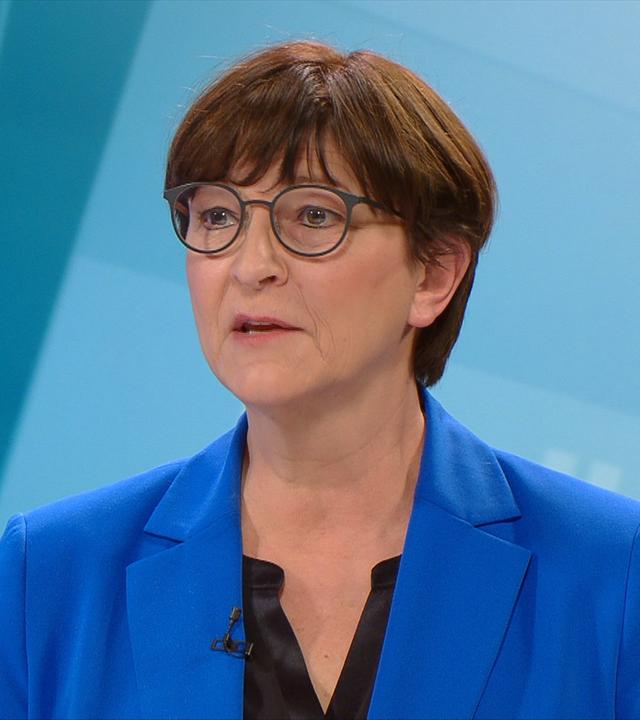 SPD-Bundesvorsitzende Saskia Esken im Gespräch bei Berlin direkt 