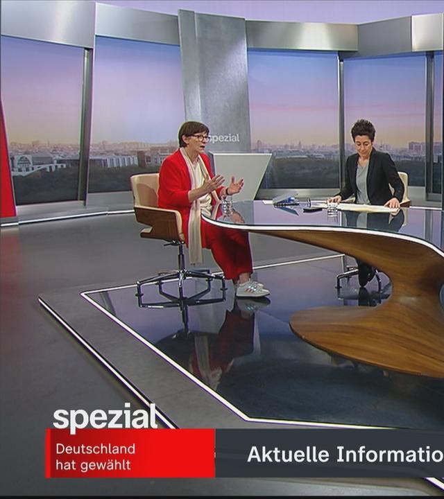 SPD-Chefin Saskia Esken zum Ergebnis der Bundestagswahl