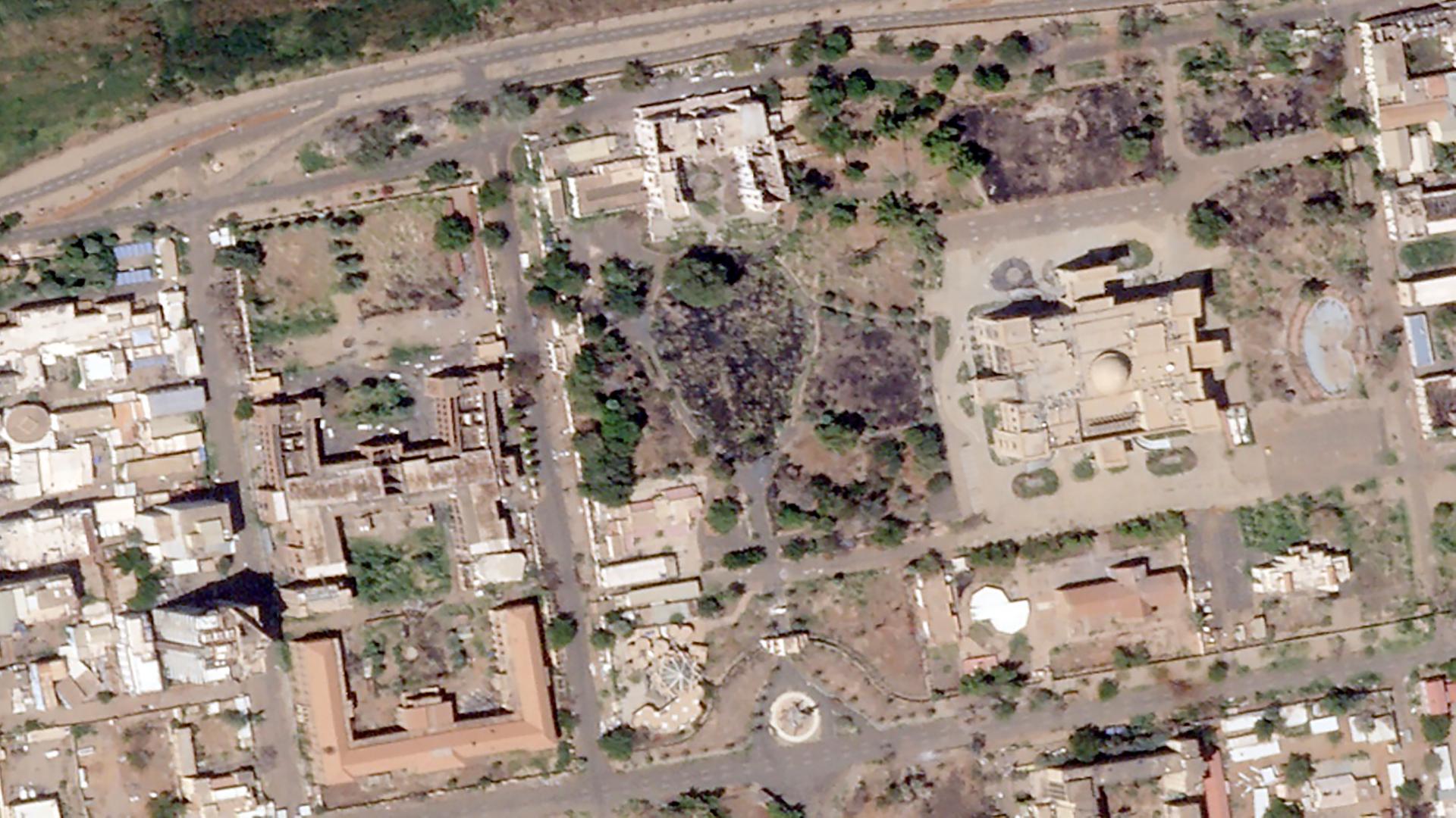 Satellitenbild von Planet Labs PBC zeigt den Republikanischen Palast in Khartum