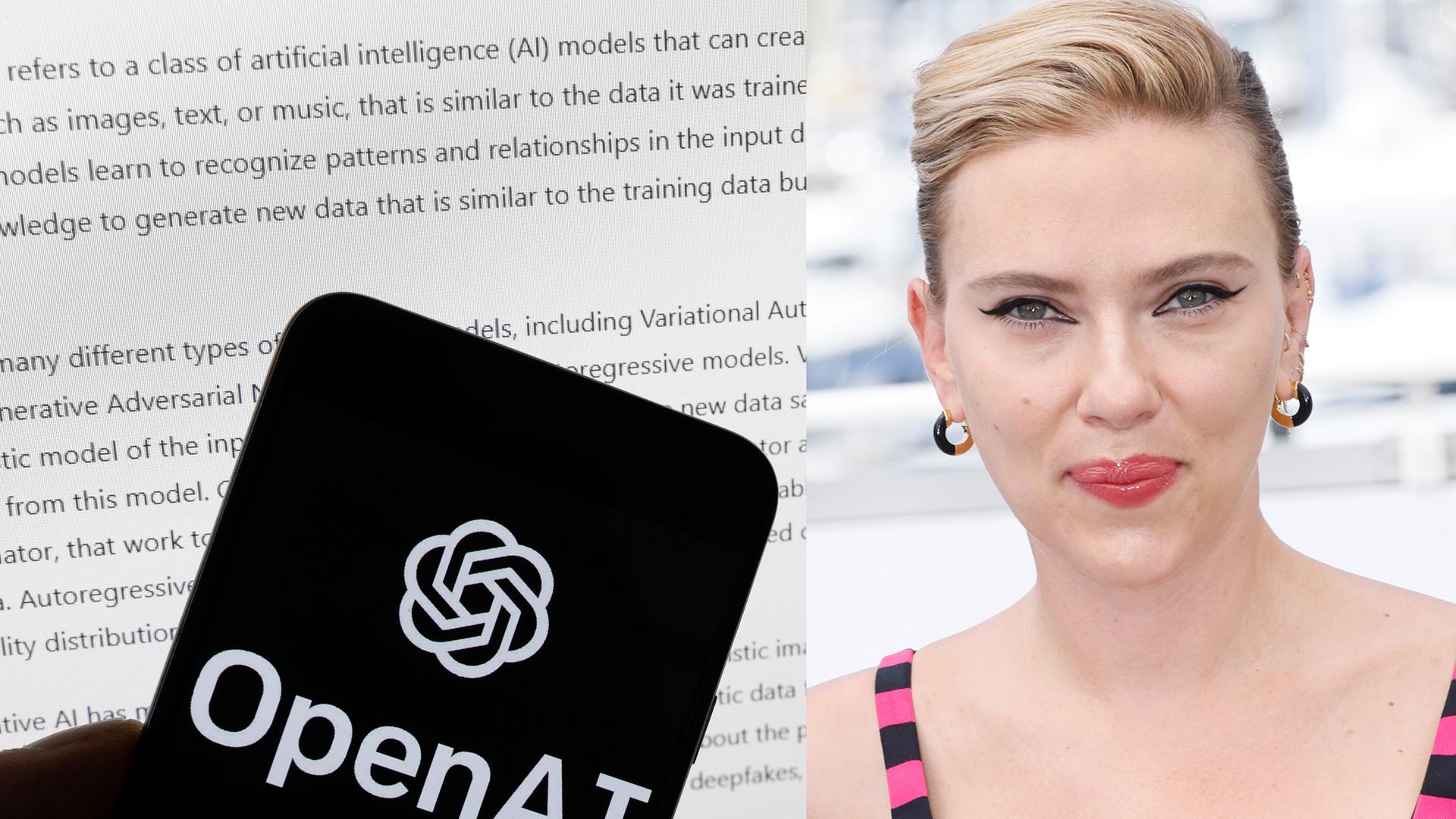 Montage: Scarlett Johansson und OpenAI