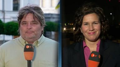 ZDF-Reporter Dara Hassanzadeh und ZDF-Korrespondentin Isabelle Schaefers.
