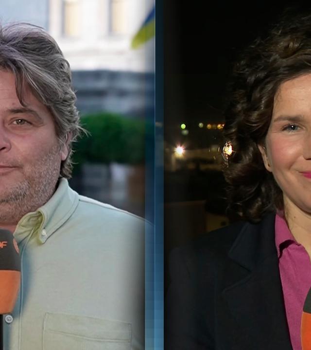 ZDF-Reporter Dara Hassanzadeh und ZDF-Korrespondentin Isabelle Schaefers.