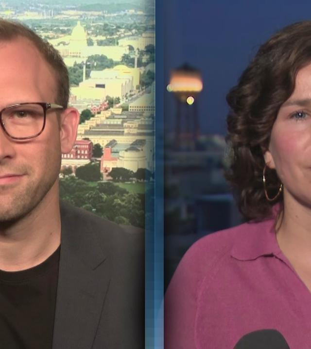 ZDF-NATO-Korrespondentin Isabelle Schaefers und ZDF-Korrespondent David Sauer aus Washington