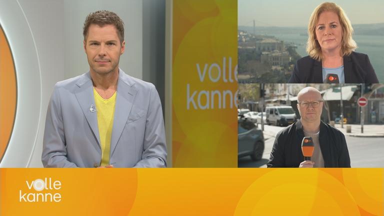 Florian Weiss im Gespräch mit Isabelle Tümena und Torge Bode.