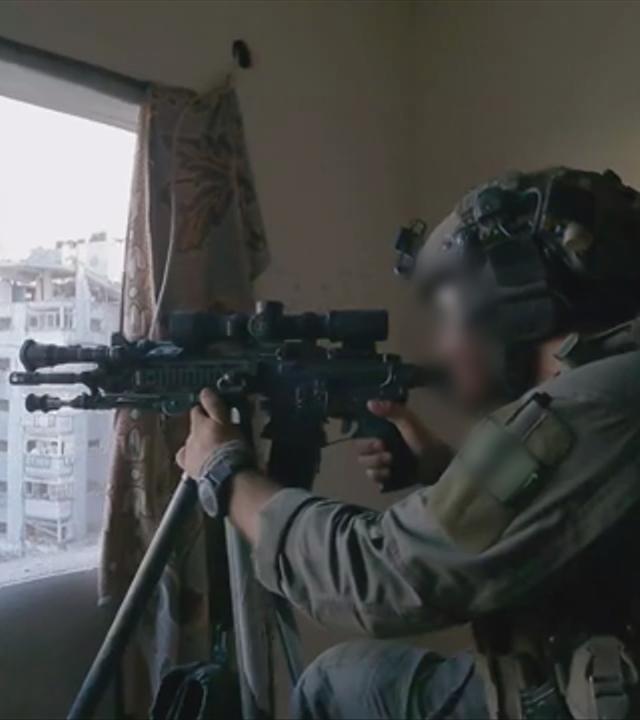Ziele im Visier: Der Münchner Daniel G. in einem Gebäude in Gaza-Stadt 