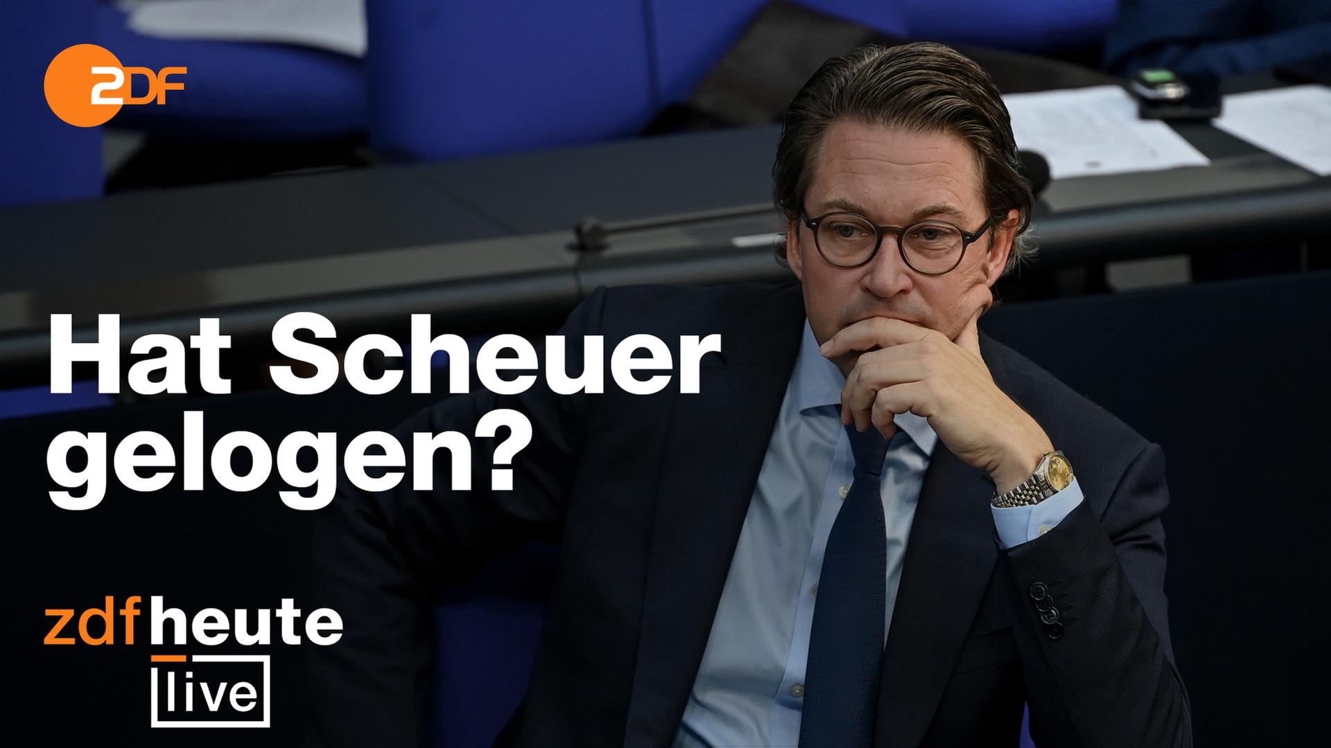 Bundesverkehrsminister Andreas Scheuer im Bundestag.
