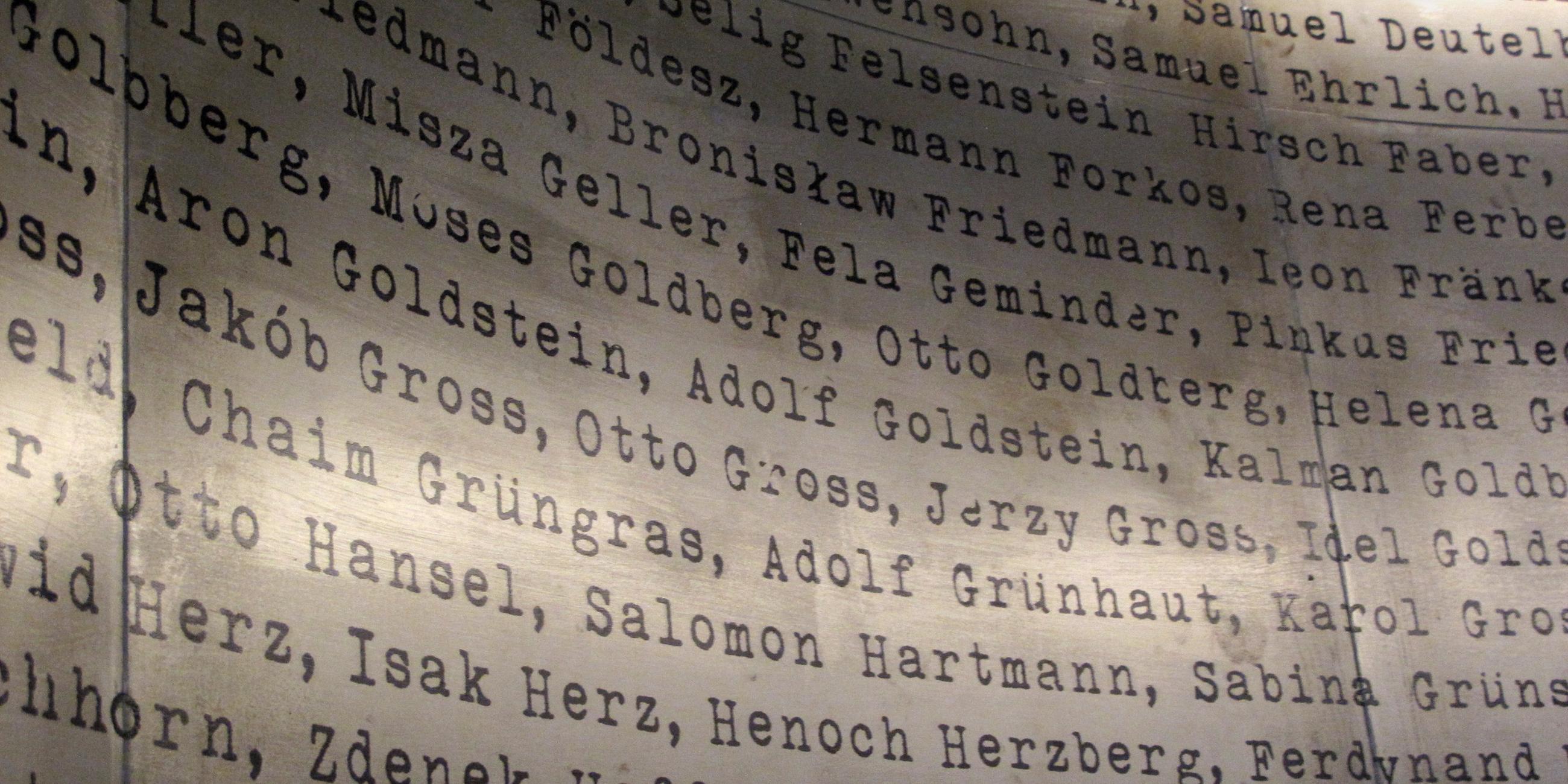 "Schindlers Liste - Eine wahre Geschichte": Schindlers Liste - Namen der von Oskar Schindler geretteten Juden.