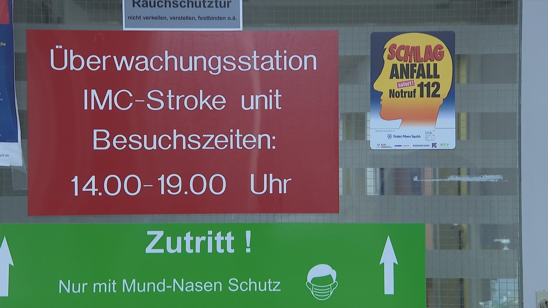 Infoschild der IMC-Stroke Unit