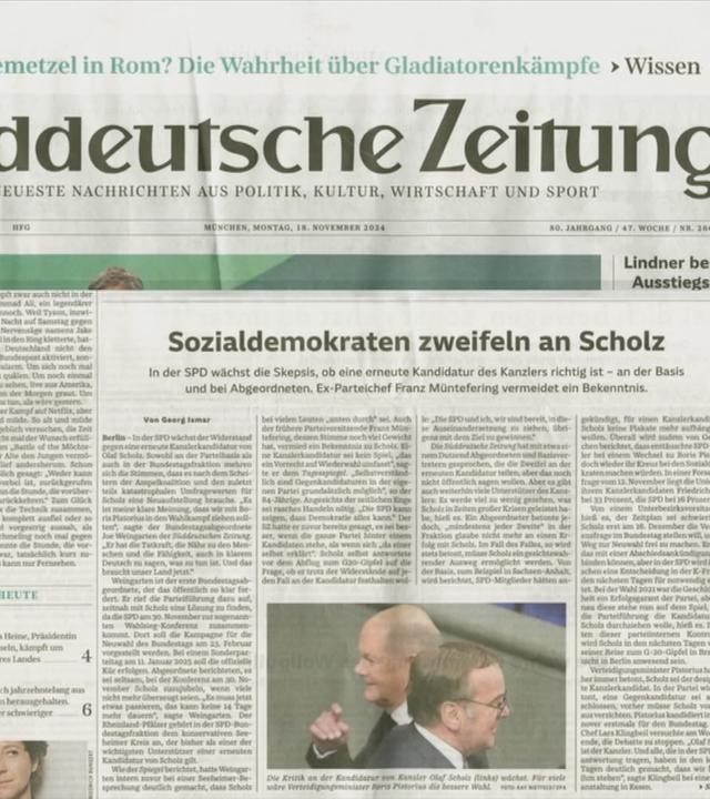 Schlagzeilen-Scholz