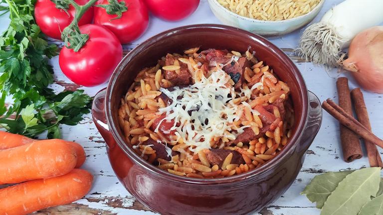 Giouvétsi – Schmorfleisch mit Kritharáki