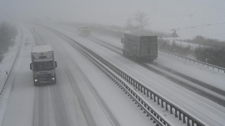 Schnee Autobahn