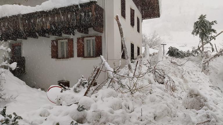 Schneechaos in Südtirol.