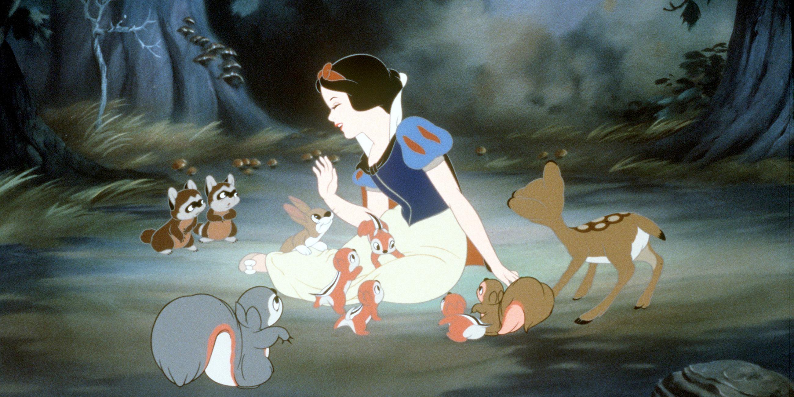 Szene aus dem Walt-Disney-Film "Schneewittchen und die sieben Zwerge" (1937).