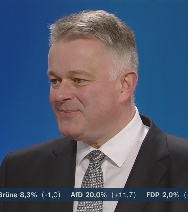 CDU-Spitzenkandidat Gordon Schnieder mit einer Reaktion zur Landtagswahl in Rheinland-Pfalz.
