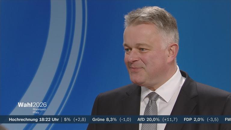 CDU-Spitzenkandidat Gordon Schnieder mit einer Reaktion zur Landtagswahl in Rheinland-Pfalz.