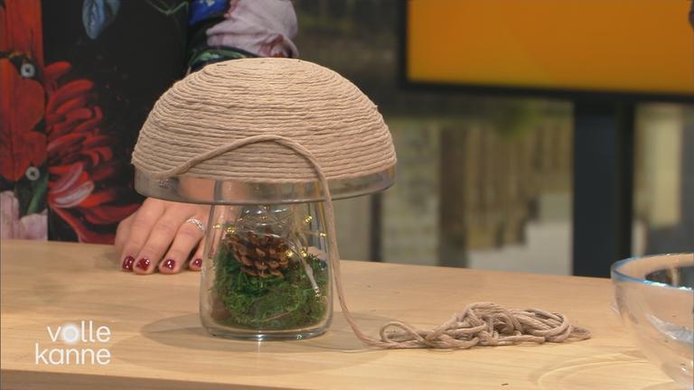 selbstgebastelte Pilzlampe im Studio