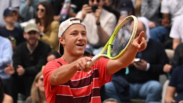 Max Schönhaus jubelt bei den French Open