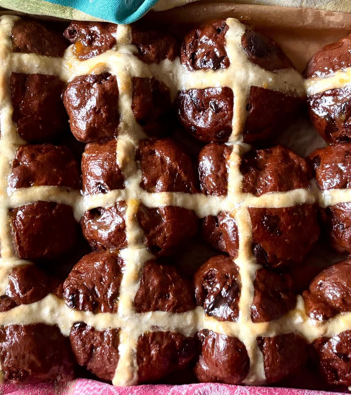 Schokolade Hot Cross Buns