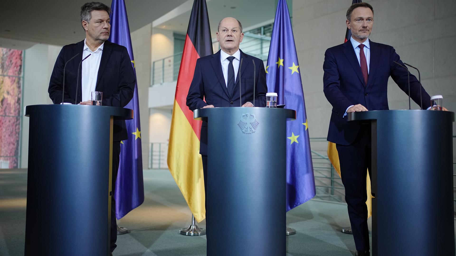 Scholz, Habeck und Lindner